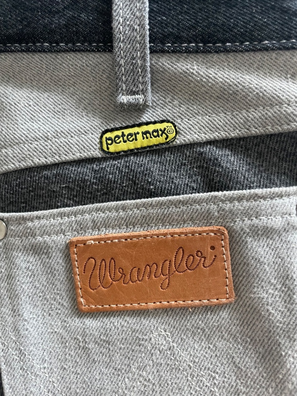 Peter Max x Wrangler colorblock denim '70s retro straight jeans - Picture 10 of 10